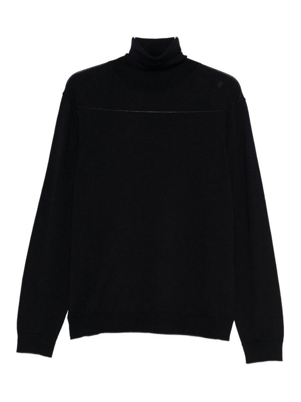 DANIELE FIESOLI: Rollkragenpullover  und Polo-Ausschnitt - Rollkragenpullover - Blau