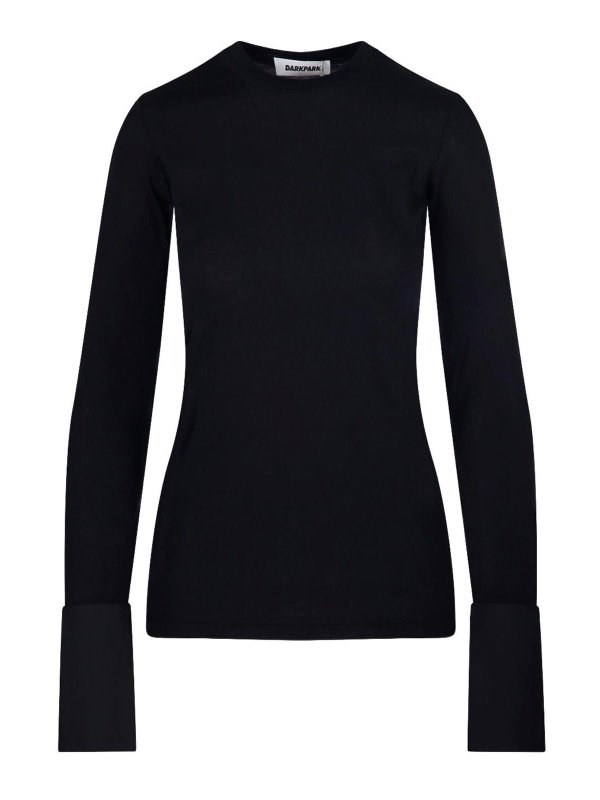 DARKPARK: t-shirt - T-shirt Nera In Cotone