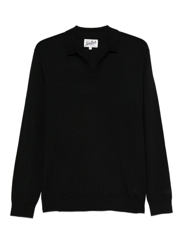 MC2 SAINT BARTH: polo - Polo in lana vergine nera