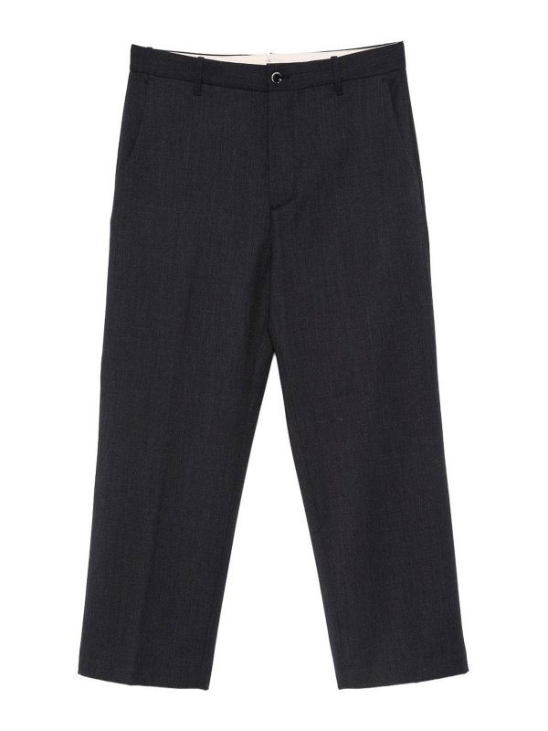 NINE IN THE MORNING: casual trousers - Navy Blue Apollon Trousers