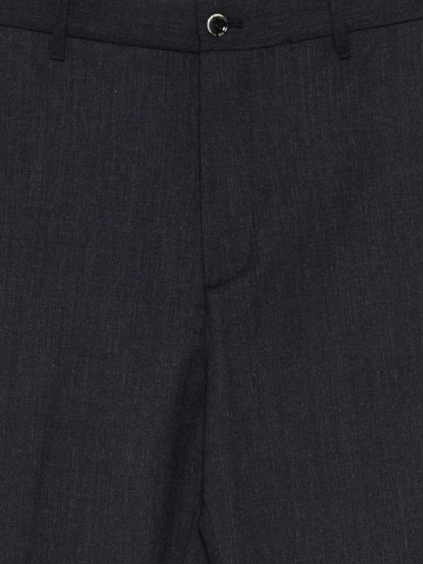 NINE IN THE MORNING: casual trousers online - Navy Blue Apollon Trousers