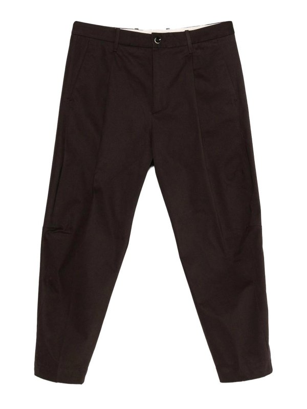 NINE IN THE MORNING: Pantalons casual - Pantalons Décontractés - Marron