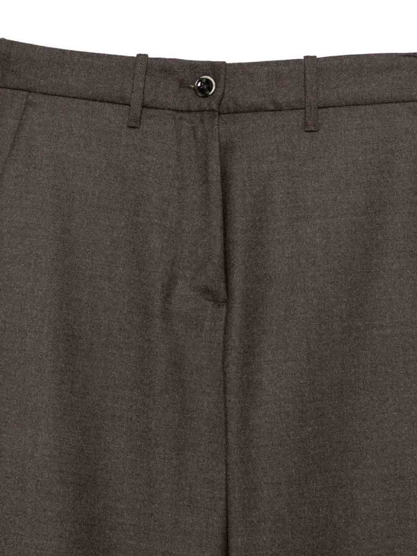 NINE IN THE MORNING: casual trousers online - Brown Fiamma Trousers