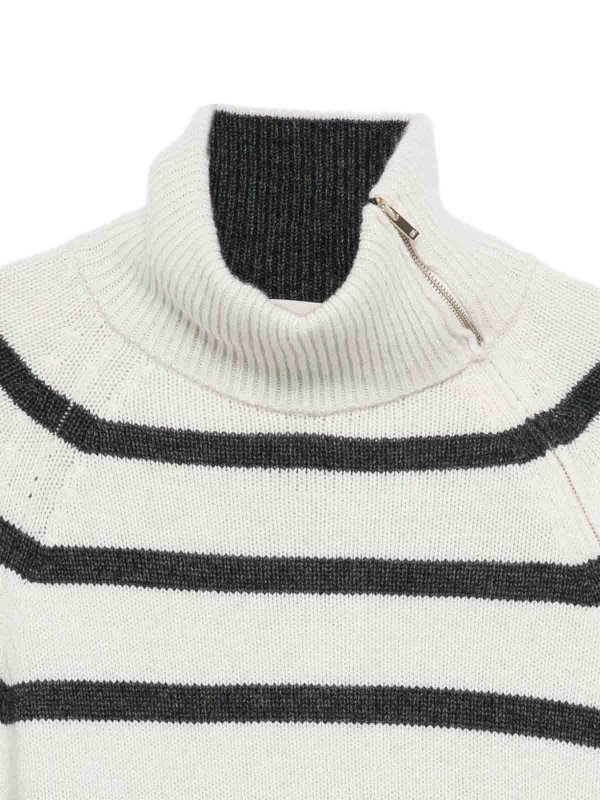 The Best Shops Semicouture: Strickpullover mit Rundhalsausschnitt - Rundhalspullover - Grau