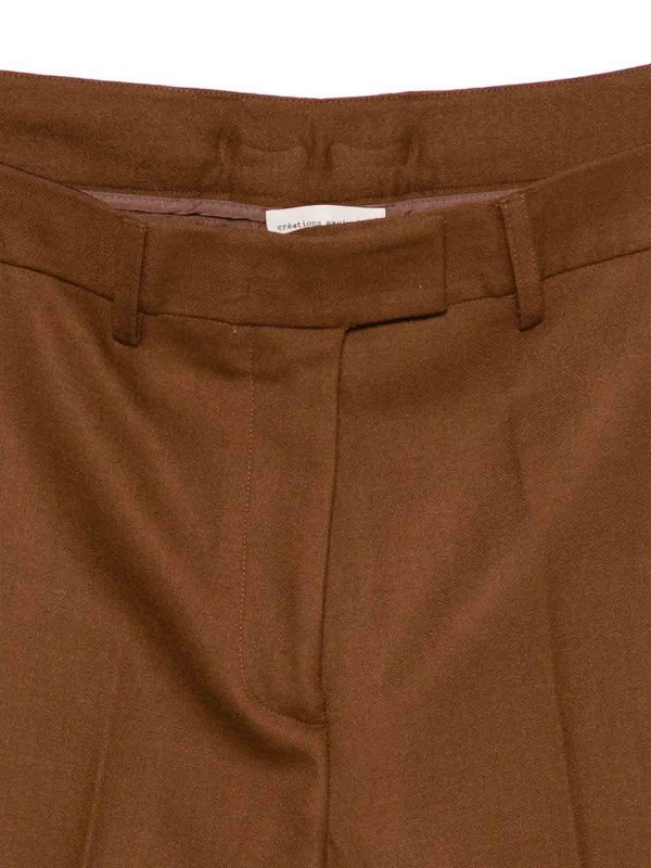 Semicouture: casual trousers online - Agaria Pants In Brown Wool