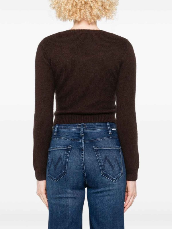 The Best Shops TWINSET: crew necks - Brown Crew Neck Sweater