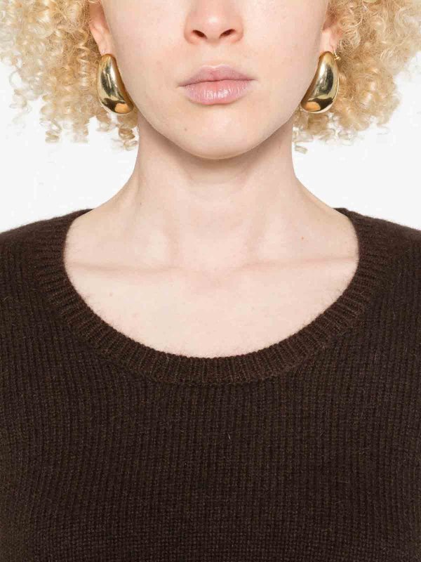 Brown Crew Neck Sweater shop online: TWINSET