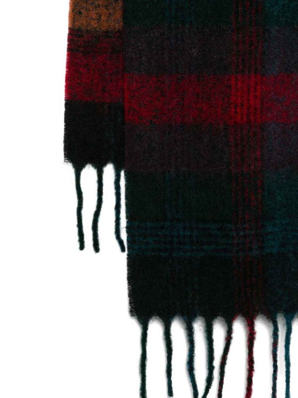 PAUL SMITH: scarves online - Multicolour Check-Pattern Scarf