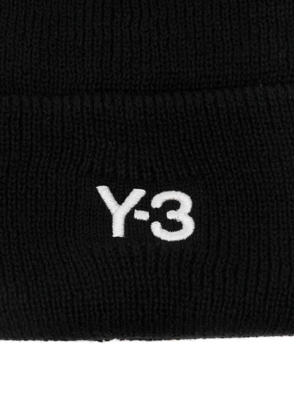 Y-3: cappelli online - Cappello Misto con Logo Ricamato