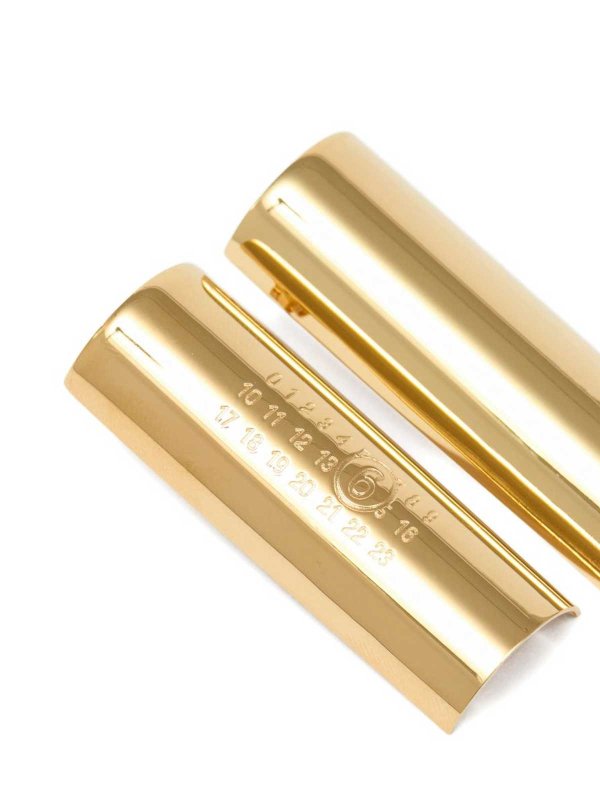 MM6 MAISON MARGIELA: Earrings online - Gold-Tone Earrings Featuring Engraved Logo