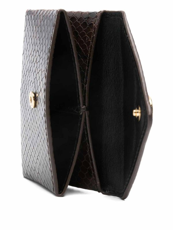 JACQUEMUS: pochette online - Portacarte effetto pelle di serpente