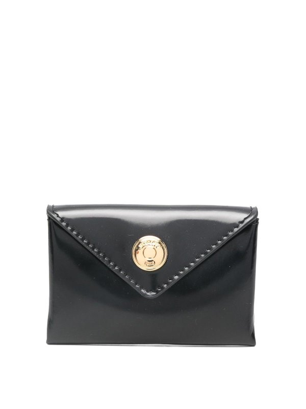 JACQUEMUS: clutches - Black Leather Card Holder