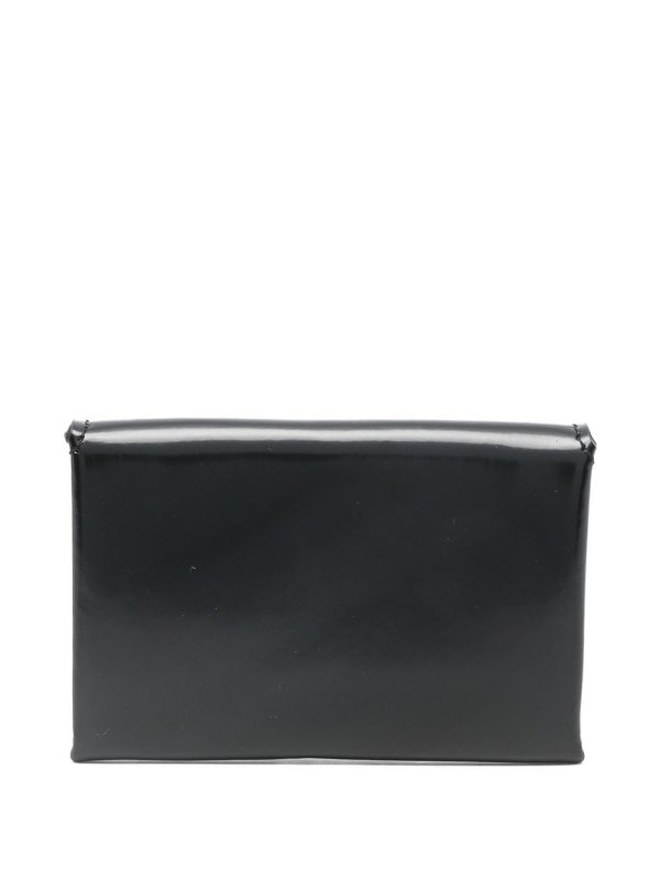 JACQUEMUS: clutches online - Black Leather Card Holder