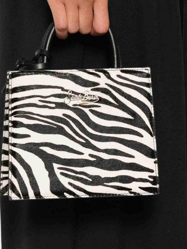 MC2 SAINT BARTH: cross body bags online - Zebra-Print Shop Bag Mini