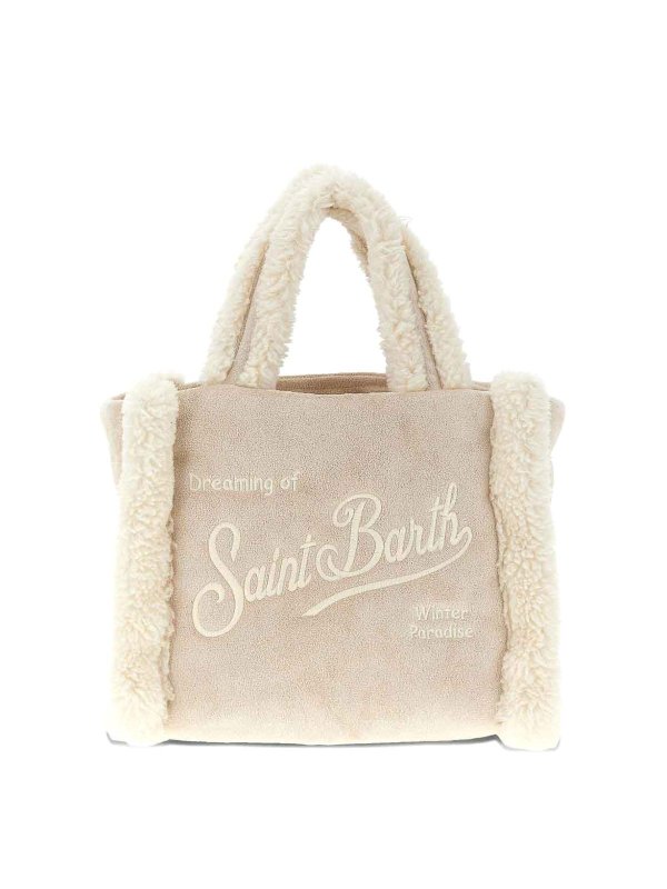 MC2 SAINT BARTH: Sacs bandoulière - Vanity Mini Shearling - Beige
