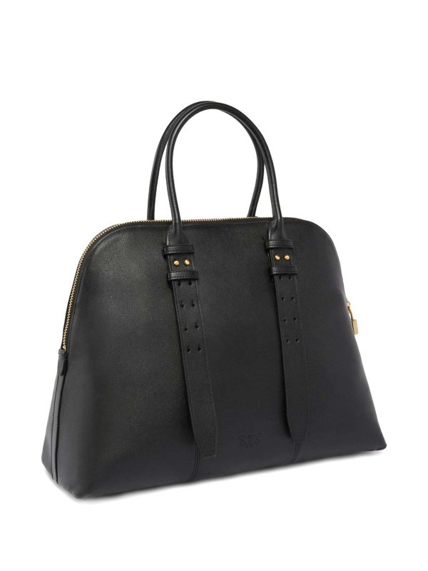 Black Leather  Tote Bag shop online: Pinko