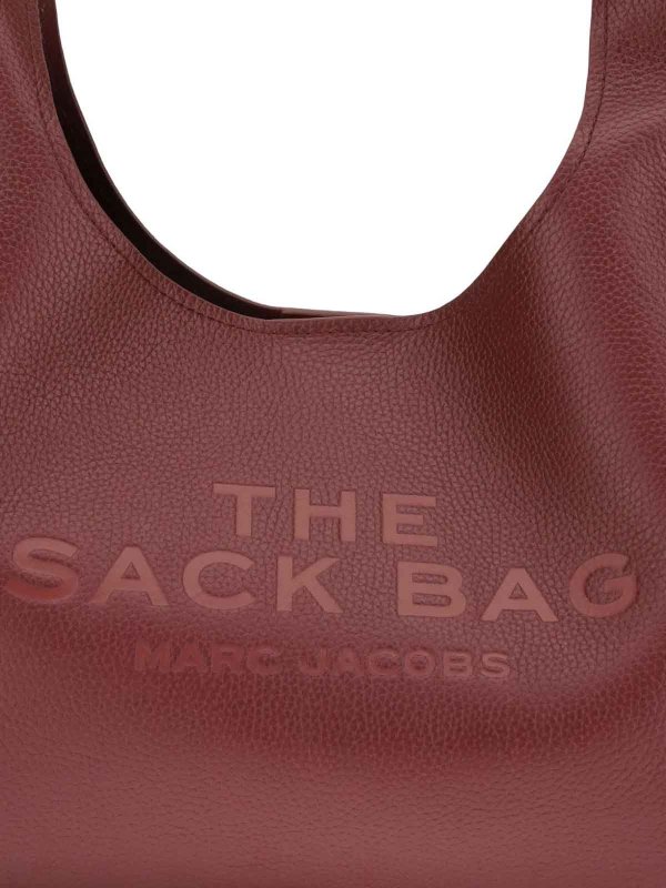 MARC JACOBS: totes bags online - The Sack Bag Handbag In Dark Red Leather