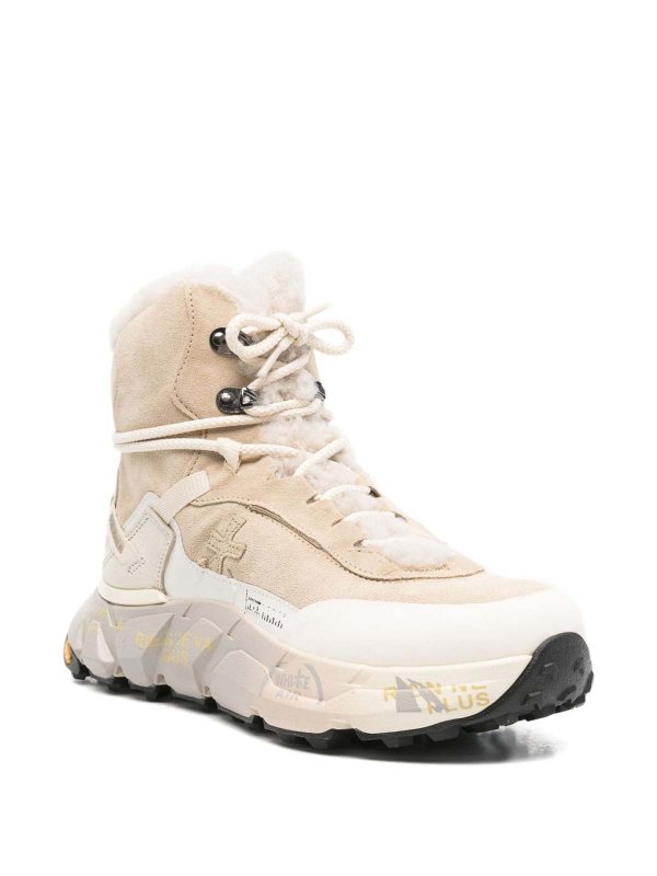 PREMIATA: trainers online - High Sneakers  In Beige Leather