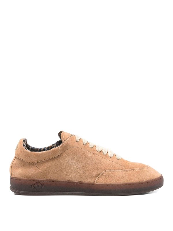 SOLDINI: sneakers - Amalfi Beige Suede Sneakers