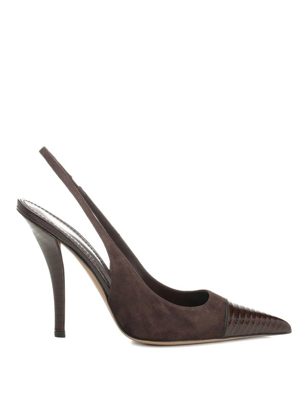 Paris Texas: court shoes - Chocolate Brown Suede Pumps