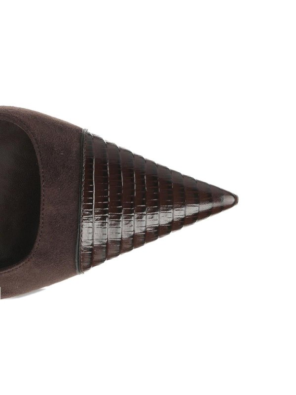 The Best Shops Paris Texas: court shoes - Chocolate Brown Suede Pumps