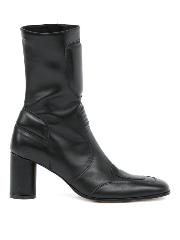 MM6 MAISON MARGIELA: ankle boots - Black Biker Ankle Boots