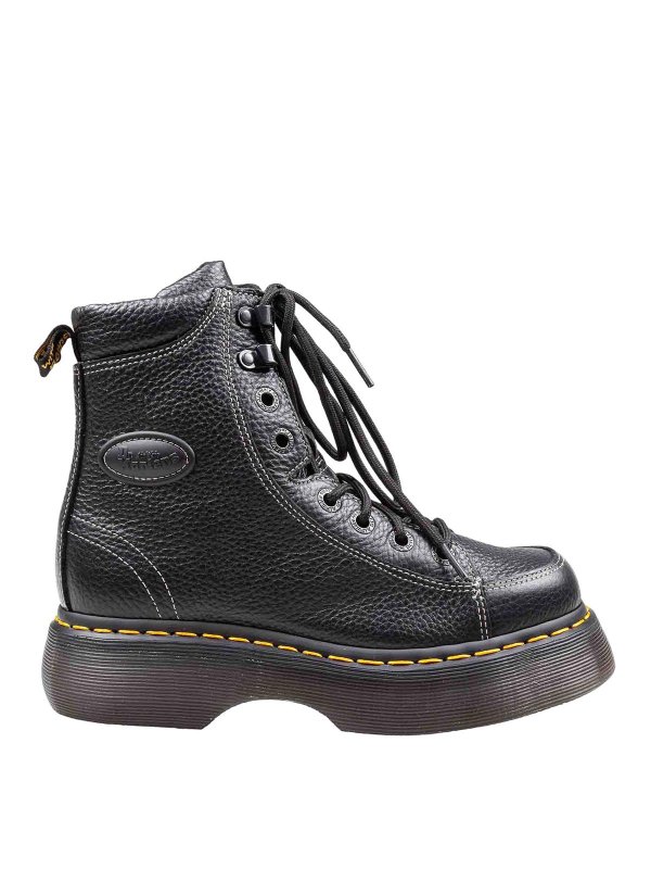 DR. MARTENS: ankle boots - Buzz 8I 8 Eye Ankle Boot In Black Leather