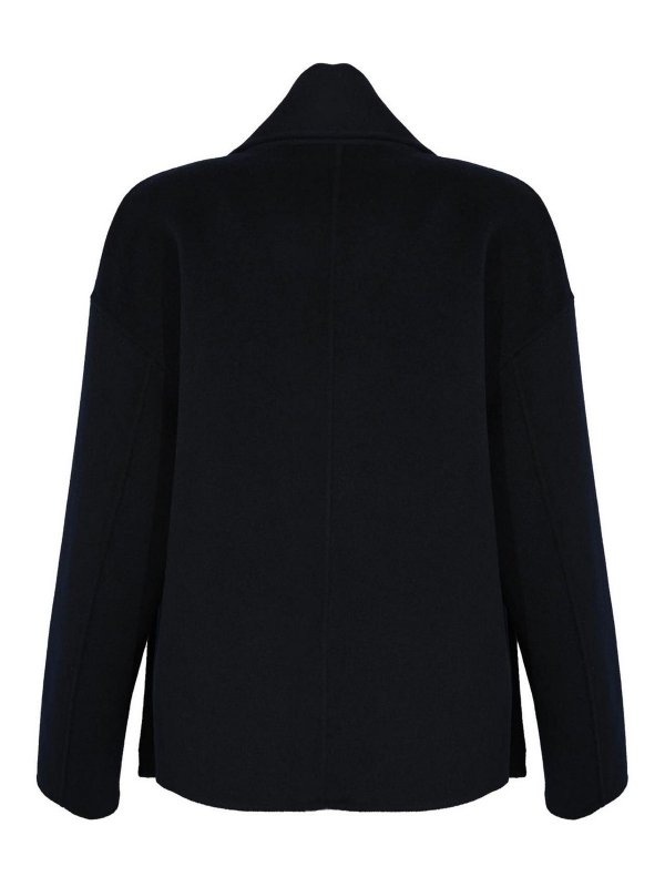 ALPHA STUDIO: short coats online - Wool Coat With Scarf Collar