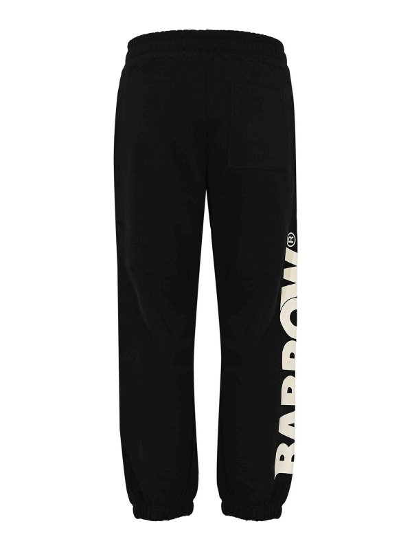 BARROW: casual trousers online - Cotton Trousers With Side Logo Print