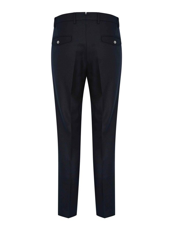 DANIELE ALESSANDRINI: pantaloni casual online - Pantaloni a coste blu scuro