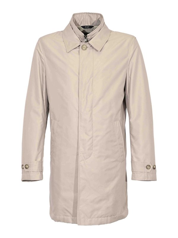 FAY: padded coats - Morning Coat In Technical Poplin