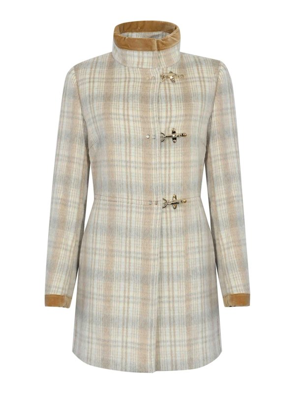 FAY: Turtlenecks & Polo necks - Virginia Coat In Mlange Wool Cloth