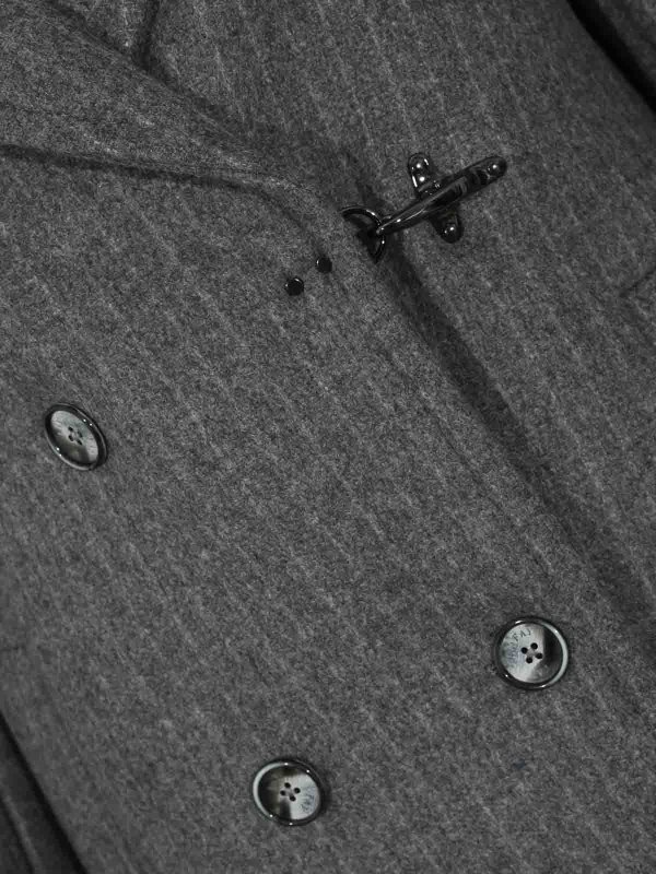 The Best Shops FAY: knee length coats - Pinstriped Wool Blend Coat