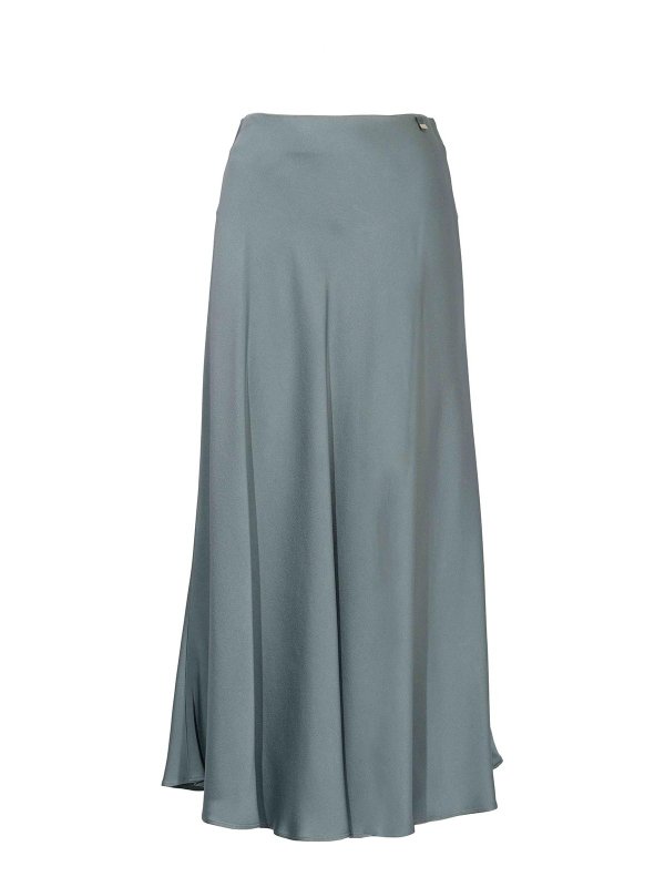 HERNO: Knee length skirts & Midi - Resort Midi Skirt In Envers Satin
