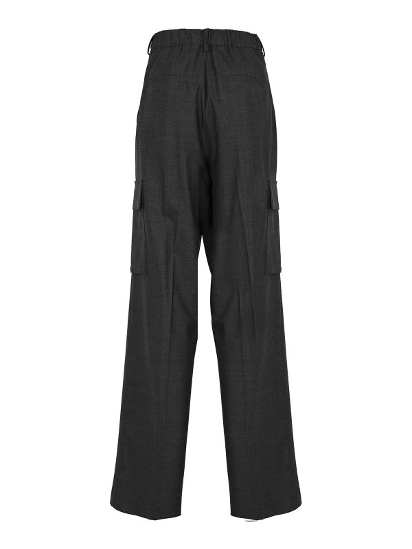 HERNO: casual trousers online - Wool Blend Cargo Trousers