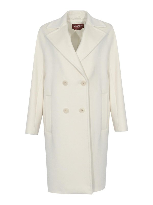 MAX MARA STUDIO: Knielange Mäntel - Knielanger Mantel - Weiß