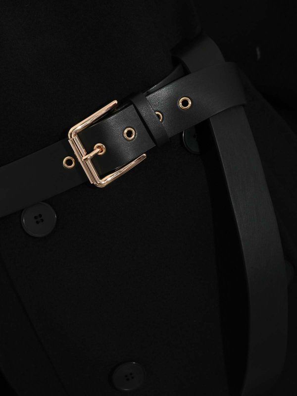 The Best Shops MAX MARA STUDIO: Knielange Mäntel - Knielanger Mantel - Schwarz