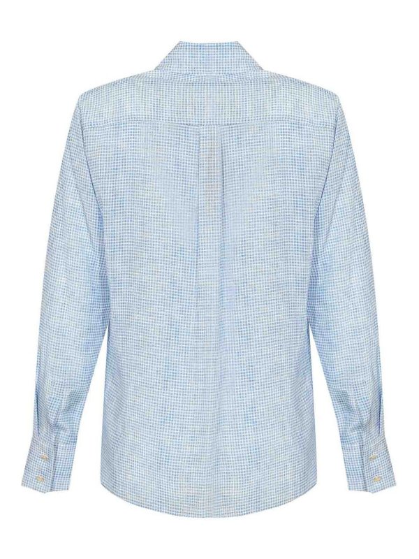 MAX MARA STUDIO: shirts online - Nola Silk Shirt With Micro Checked Pattern