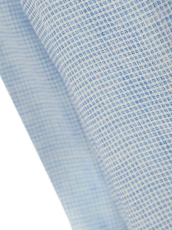 The Best Shops MAX MARA STUDIO: shirts - Nola Silk Shirt With Micro Checked Pattern