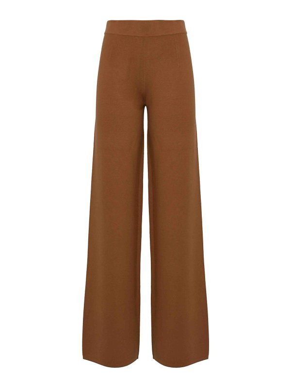 MAX MARA STUDIO: カジュアルトラウザー - カジュアルパンツ - ブラウン