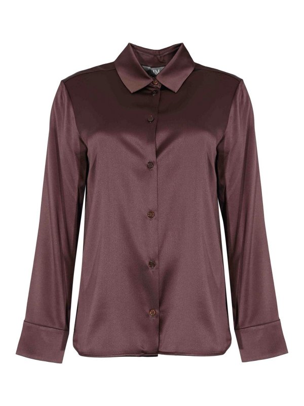 Max Mara: Camisas - Camisa - Rojo Oscuro
