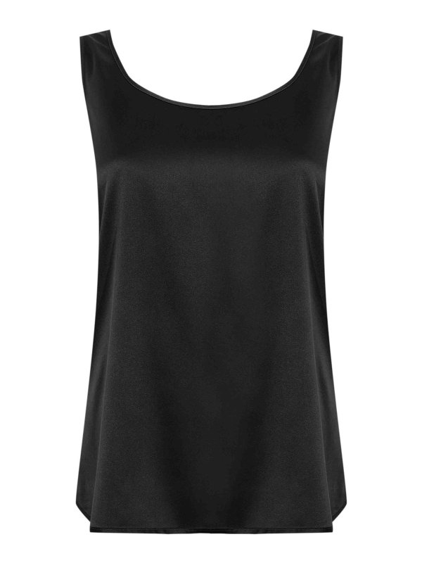 Max Mara: Tops & Tank tops - Pan Camisole In Silk Satin