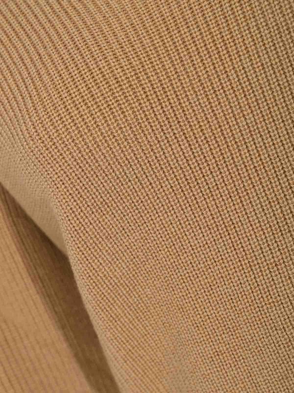 The Best Shops Max Mara: Suéteres con cuello pico - Suéter Cuello Redondo - Camel