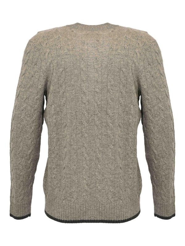POLO RALPH LAUREN: cardigans online - Cable-Knit Cardigan In Wool And Cashmere