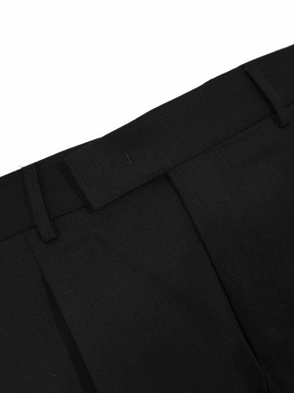 PT TORINO: pantaloni casual online - Pantaloni In Misto Lana Con Pieghe