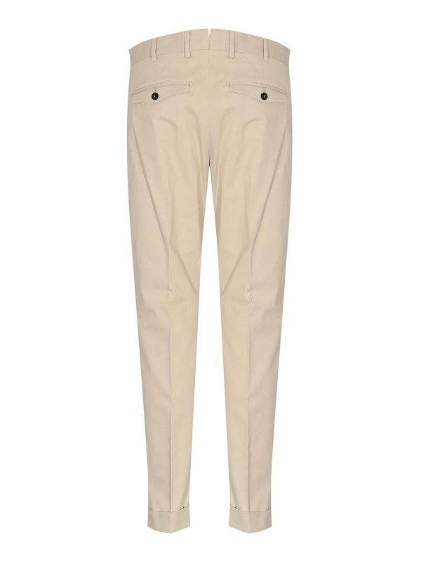 PT TORINO: casual trousers online - Cotton Trousers With Pleats