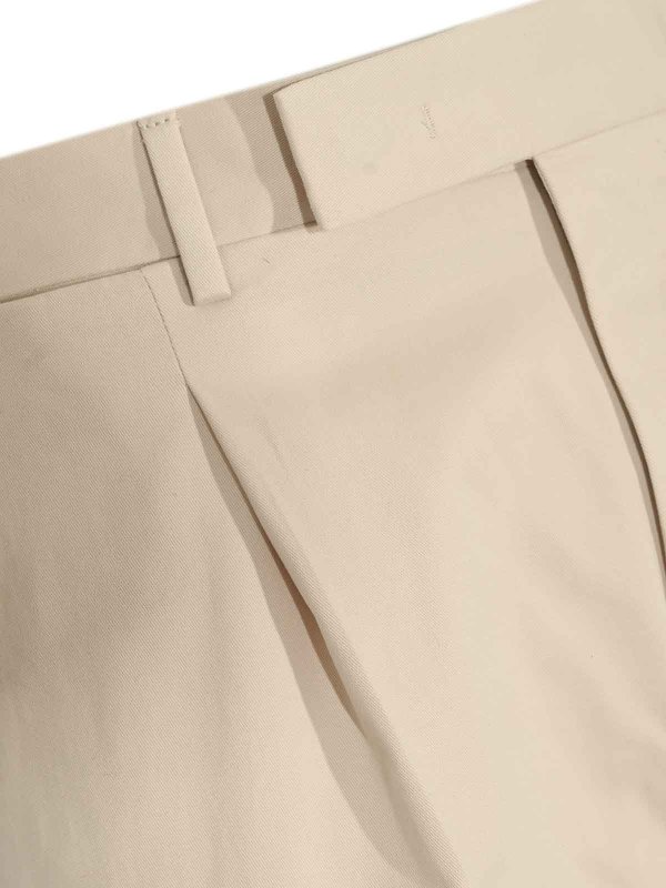 The Best Shops PT TORINO: casual trousers - Cotton Trousers With Pleats