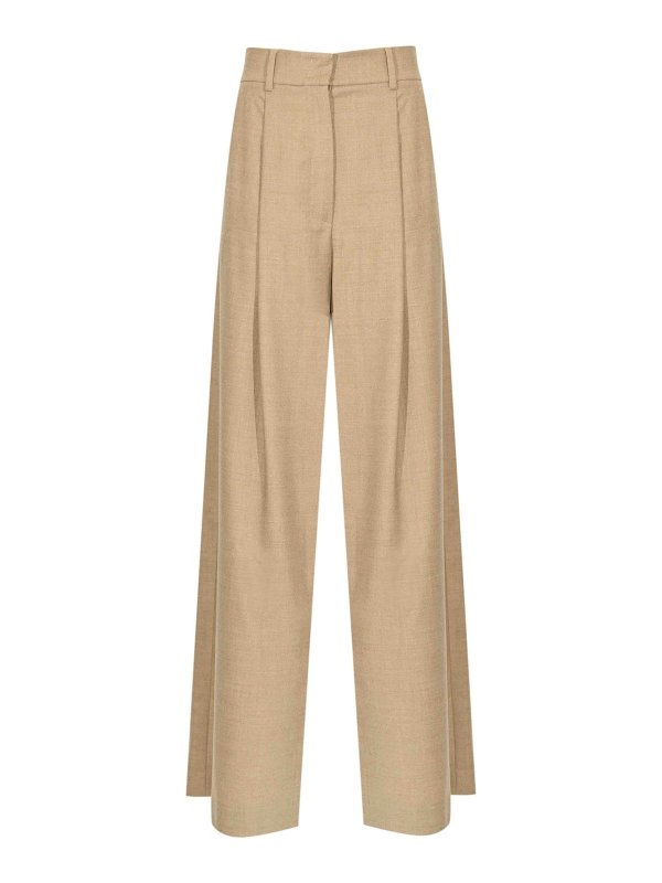 WEEKEND MAX MARA: カジュアルトラウザー - カジュアルパンツ - ベージュ