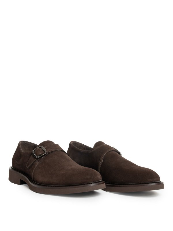 Suede Single-Buckle Moccasin shop online: Doucal