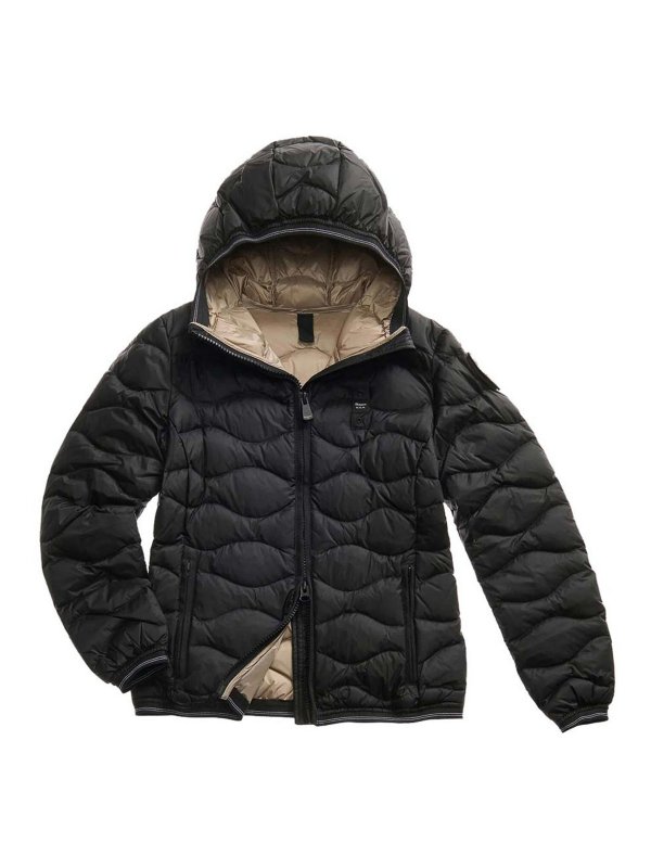 BLAUER: padded coats - Camellia Waves Padded Feather